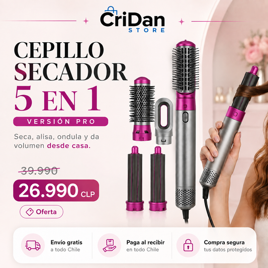 CEPILLO SECADOR 5 EN 1 - VERSION PRO